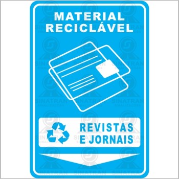 Material reciclável - Revistas e jornais 
